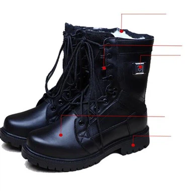 লেদার হাই-টপ ইলেকট্রিক হিটিং এবং উষ্ণ আর্মি ট্রেনিং কমব্যাট বুট